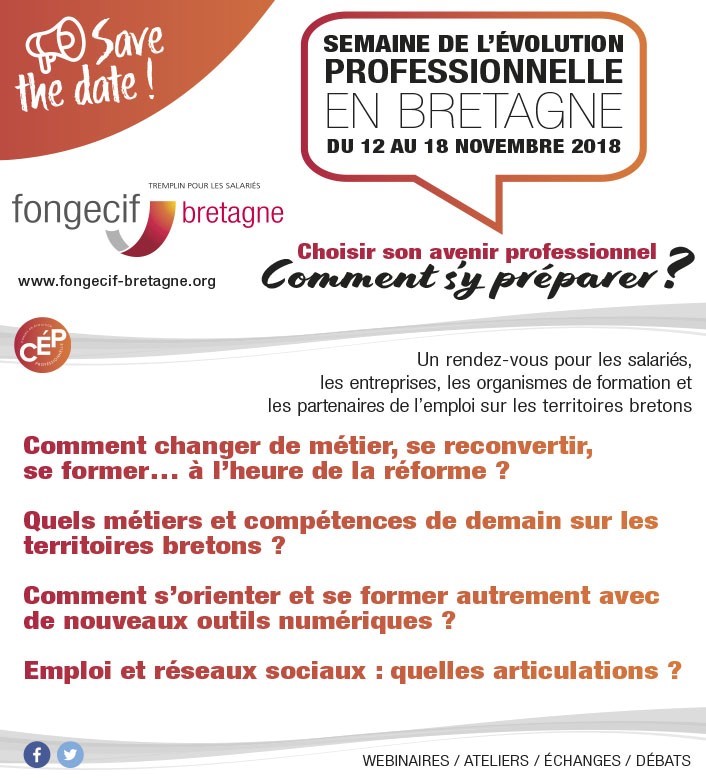 Fongecif Bretagne semaine de l'évolution pro